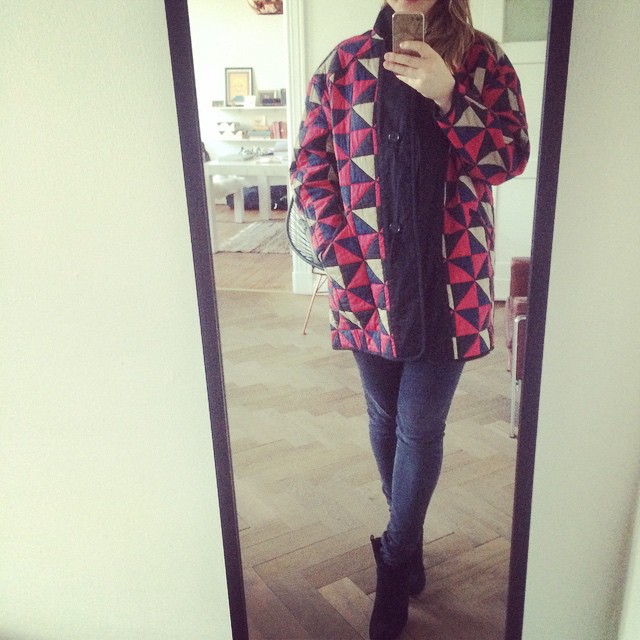 Lexi and the Amazing Technicolor Dreamcoat aka Omas Patchworkdecke, aber wartet mal kurz ab... @isabelmarant #isabelmarant isabelmarantcoat